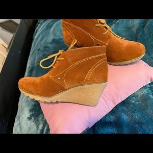 Brown Suede Booties